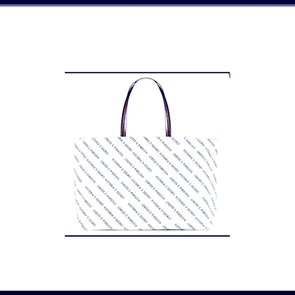 Victoria Secret PINK hearts canvas TOTE NEW W TAGS - Picture 2 of 8